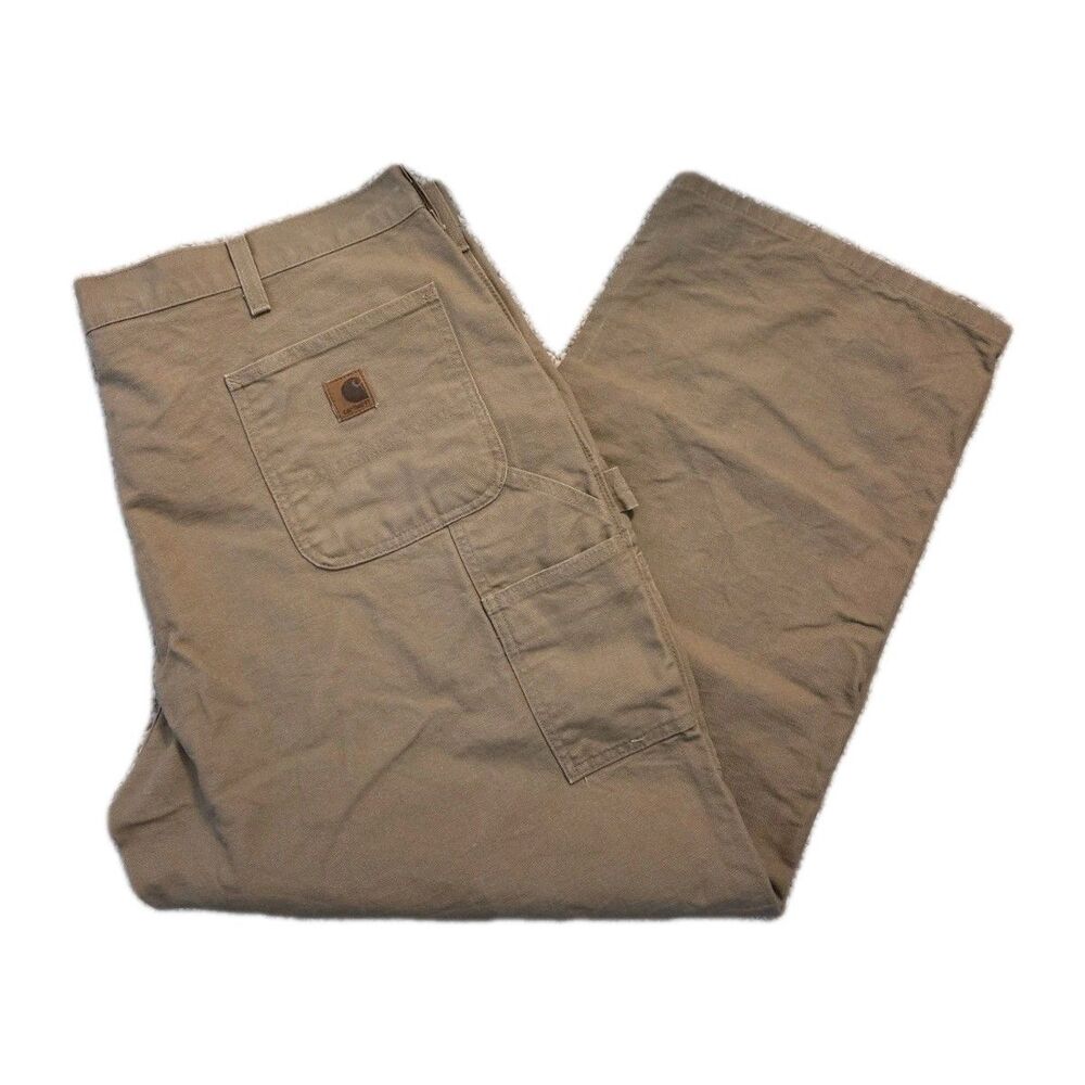 Carhartt B11-CML Washed Duck Work Dungaree Pants Cotton Camel Tan Men's 44x30